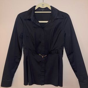 Gucci long sleeve black button down shirt
